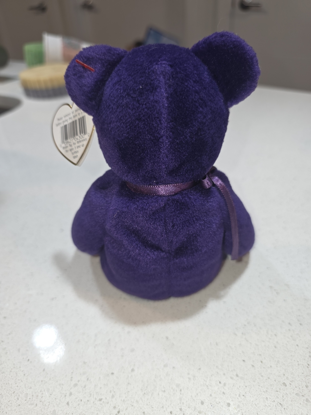 Rare Ty Beanie Baby 'Princess Diane Purple Bear Plush - Ty Brand - Picture 3 of 7